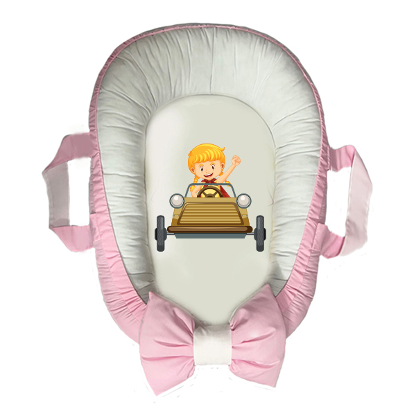 سرویس خواب سه تکه نوزاد مدل گارد محافظ دار طرح بچه راننده کد 097