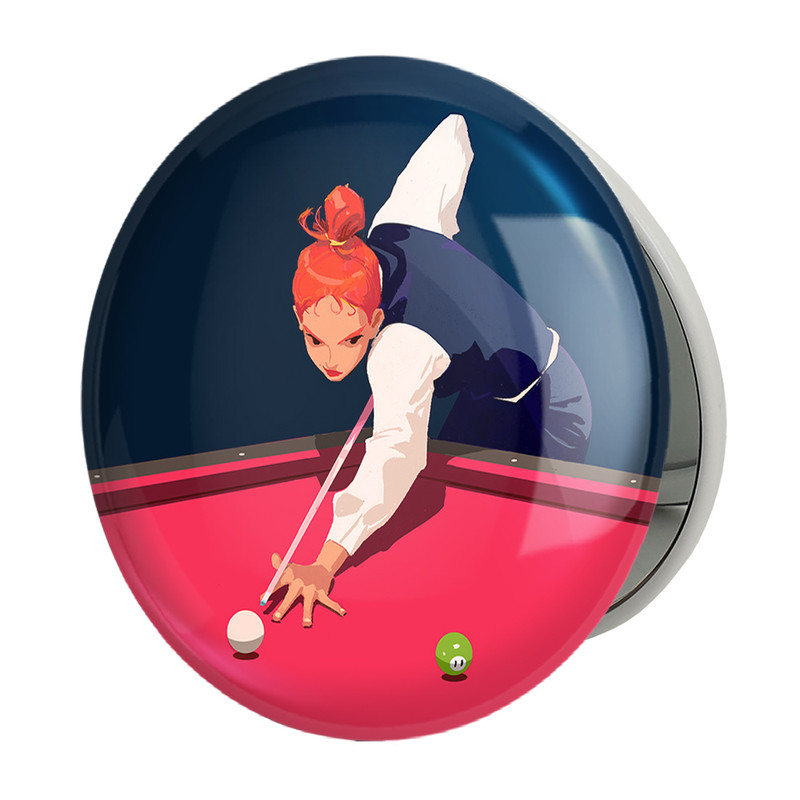 آینه جیبی خندالو طرح بیلیارد Billiard مدل تاشو کد 28118 