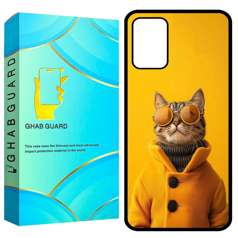 کاور قاب گارد طرح گربه مدل GCHPA324 مناسب برای گوشی موبایل سامسونگ Galaxy A32 4G