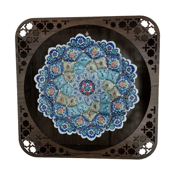 بشقاب میناکاری کد B1108