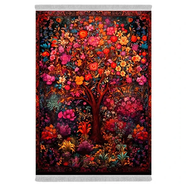 فرش پارچه‌ای دفه مدل فرشینه هازان مخمل کد 016