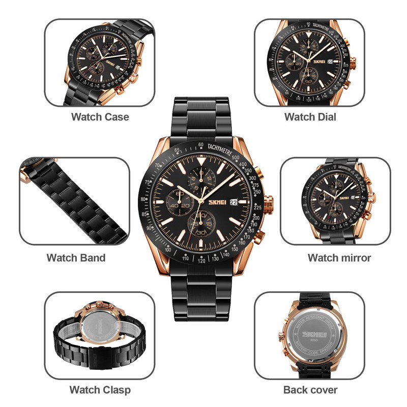 ساعت مچی عقربه‌ای مردانه اسکمی مدل 9253BK-RG