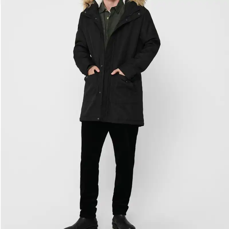 کاپشن مردانه اونلی اند سانز مدل LONG PARKA 001
