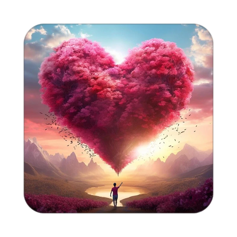 زیر لیوانی کاکتی مدل عاشقانه کد mp13668