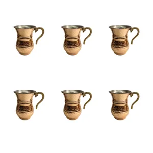 لیوان مسی طرح کمر باریک کد 1518 بسته 6 عددی