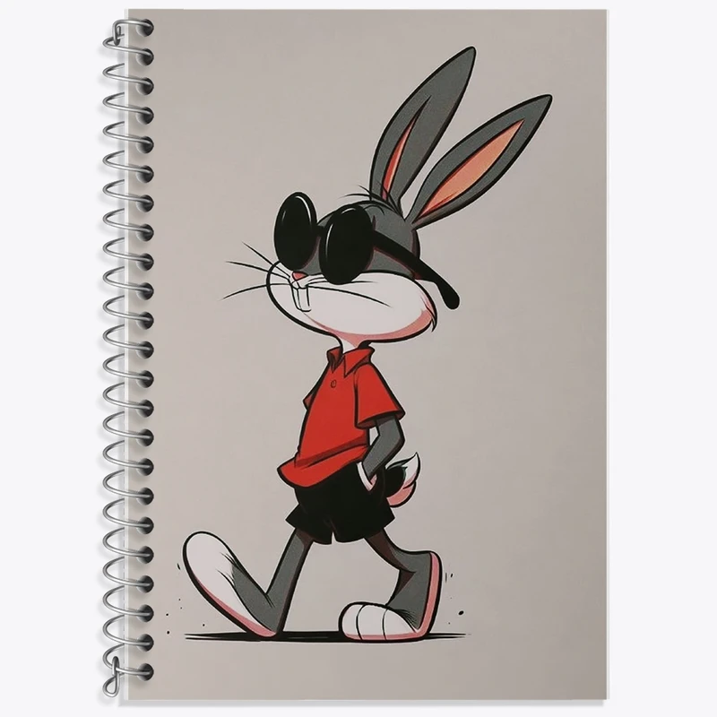 دفتر لغت 50 برگ خندالو طرح باگز بانی کد F2238