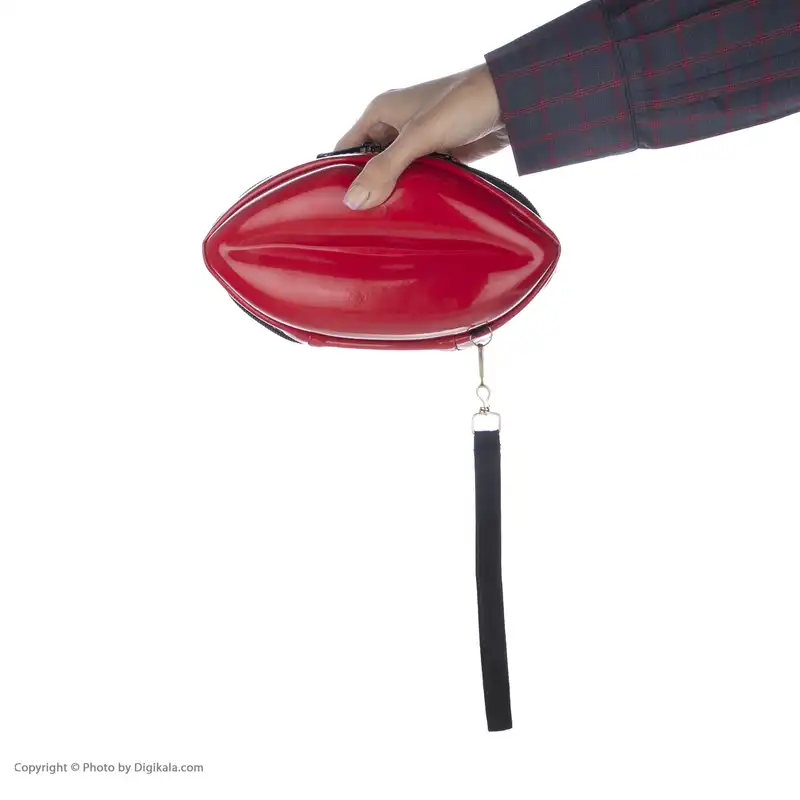 کیف لوازم ارایش زنانه طرح لب مدل lv