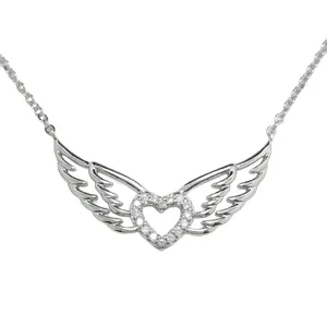 گردنبند نقره زنانه مدل بال فرشته  کد 30024