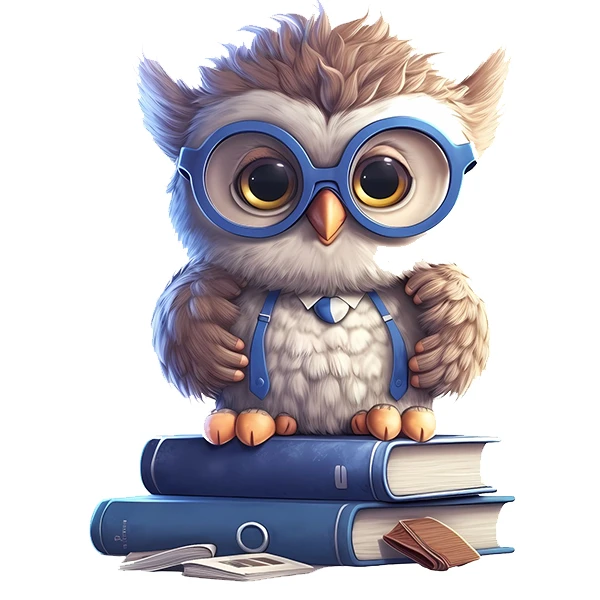 استیکر پارچه و لباس پاد آفرین طرح مدرسه و جغد بامزه کد 4074