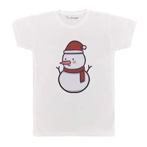 تی شرت بچگانه پرمانه طرح آدم برفی کد pmt.4271