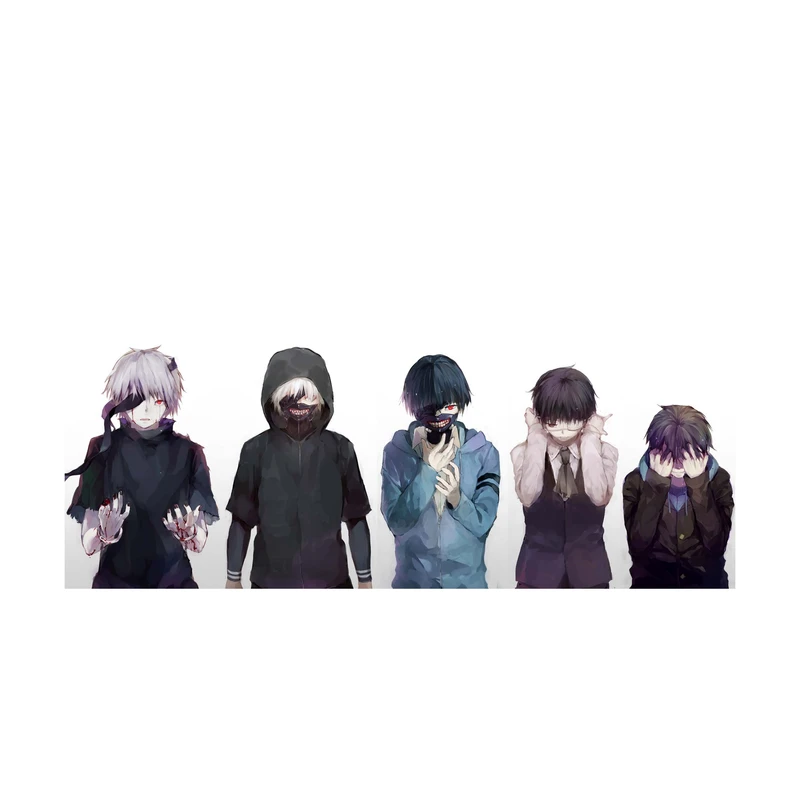 استیکر لپ تاپ و موبایل مدل انیمه طرح توکیو غول کن کانکی Tokyo Ghoul Ken Kaneki کد 2485