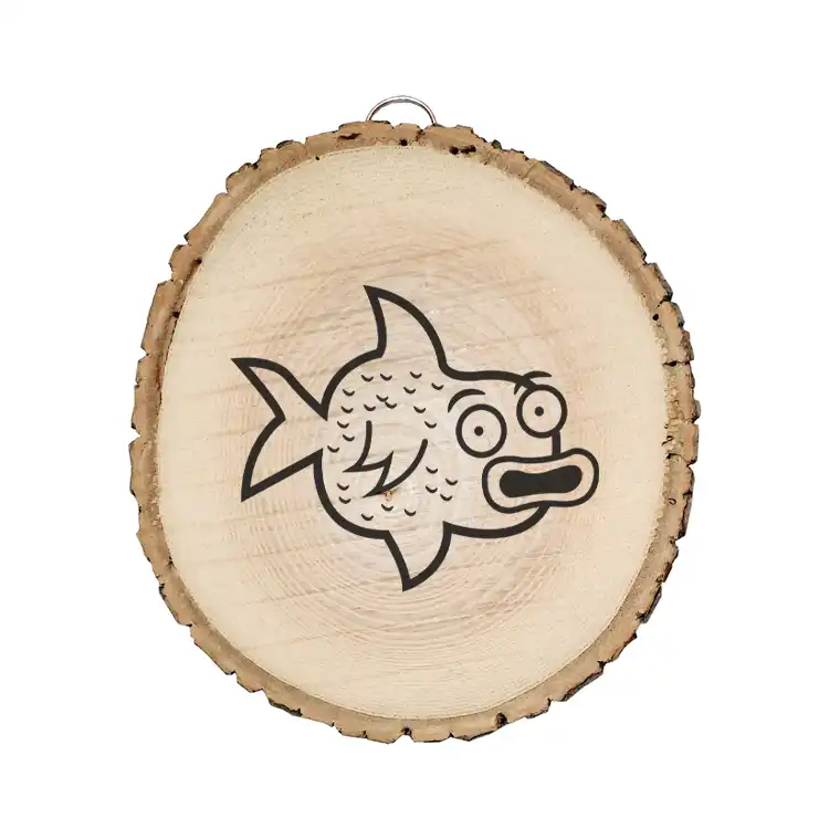 دیوار کوب چوبی مدل ماهی