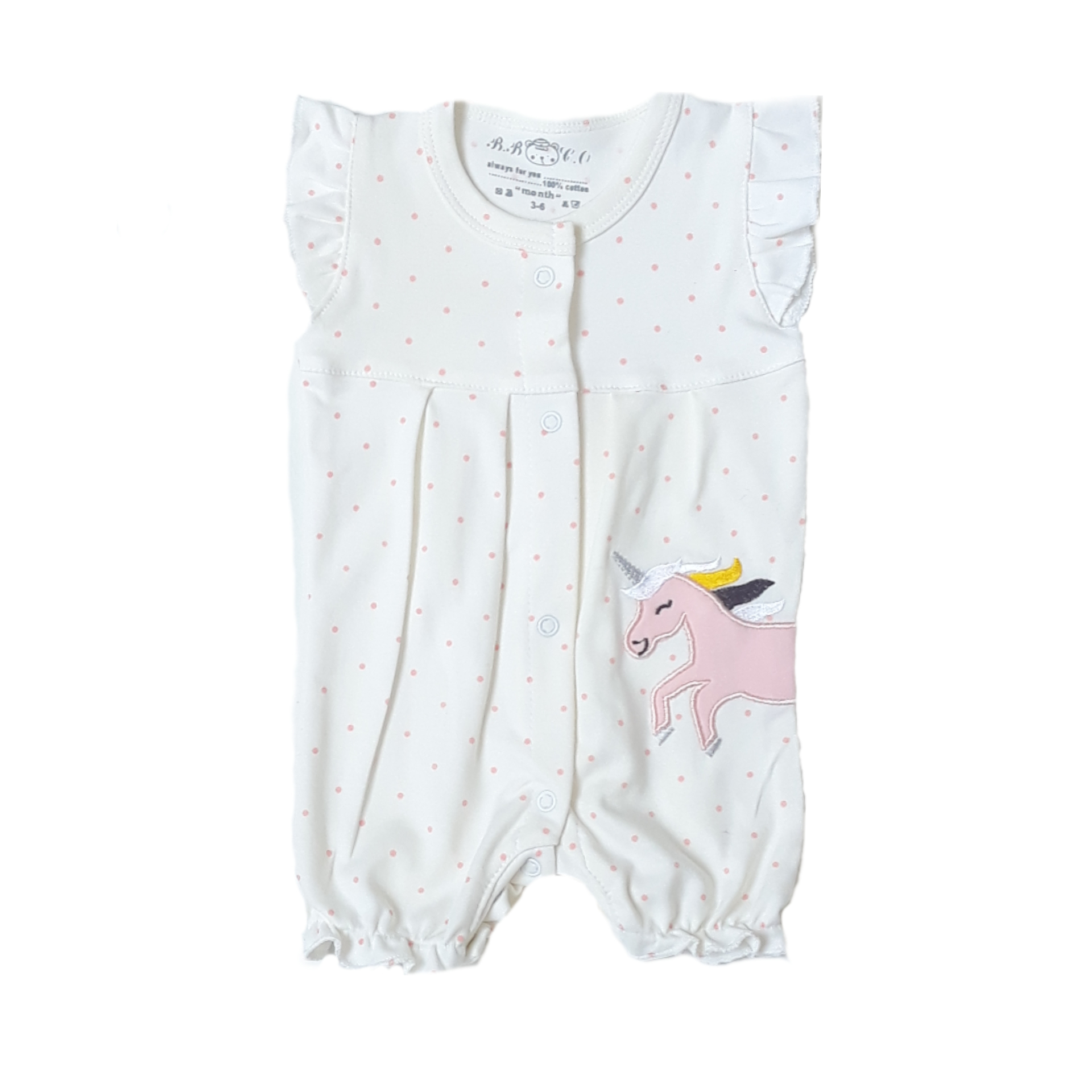 سرهمی نوزادی مدل اسب تک شاخ رنگ شیری