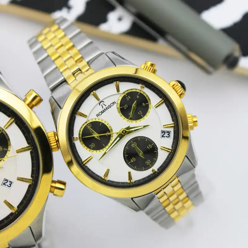 ست ساعت مچی عقربه ای زنانه و مردانه رومانسون مدل 2089