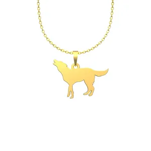 گردنبند طلا 18 عیار زنانه مدوپد مدل سگ کد J3-1-1071