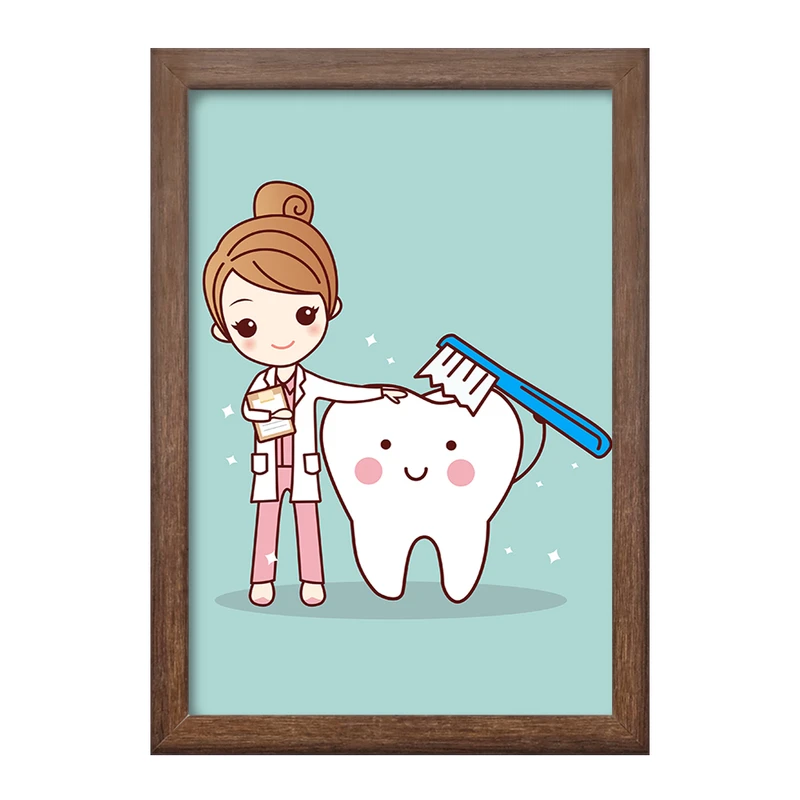 تابلو خندالو طرح دندان و دندان پزشکی کودکانه کد 36694