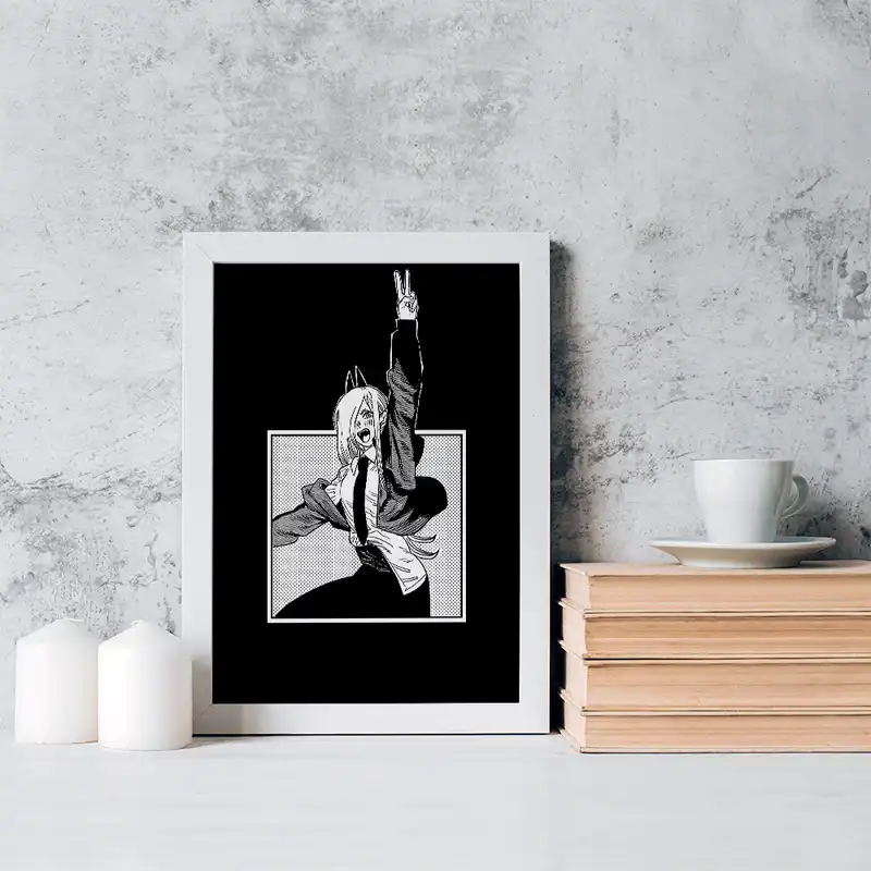 تابلو خندالو مدل پاور انیمه مرد اره ای کد 17952