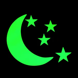 استیکر مدل شبنما طرح ماه و ستاره بسته 5 عددی