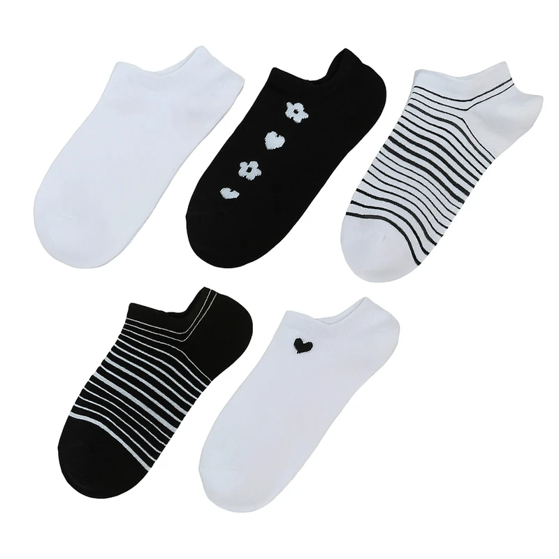 جوراب ساق کوتاه زنانه ال سی وایکیکی مدل s5g777z8 بسته 5 عددی