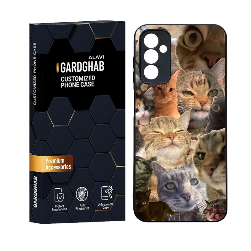 کاور گارد قاب علوی دورژله ای پشت گلس مدل حیوانات مناسب برای گوشی موبایل سامسونگ Galaxy F13