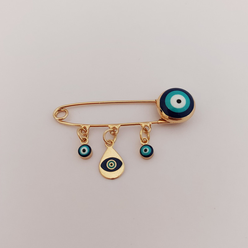 سنجاق سینه دخترانه مدل چشم نظر G1096 سنجاق سینه دخترانه مدل چشم نظر G1096