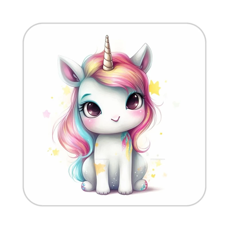 زیر لیوانی کاکتی طرح اسب تک شاخ و یونیکورن مدل mp33365