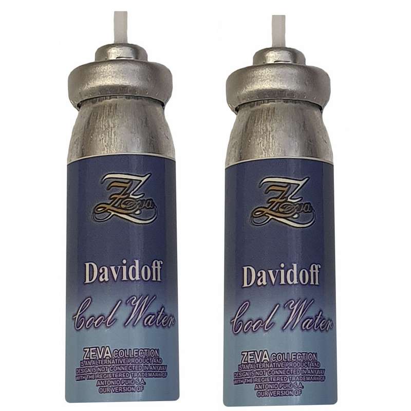 یدک اسپری خوشبو کننده هوا زوا مدل Davidoff Cool Water حجم 15 میلی لیتر بسته 2 عددی