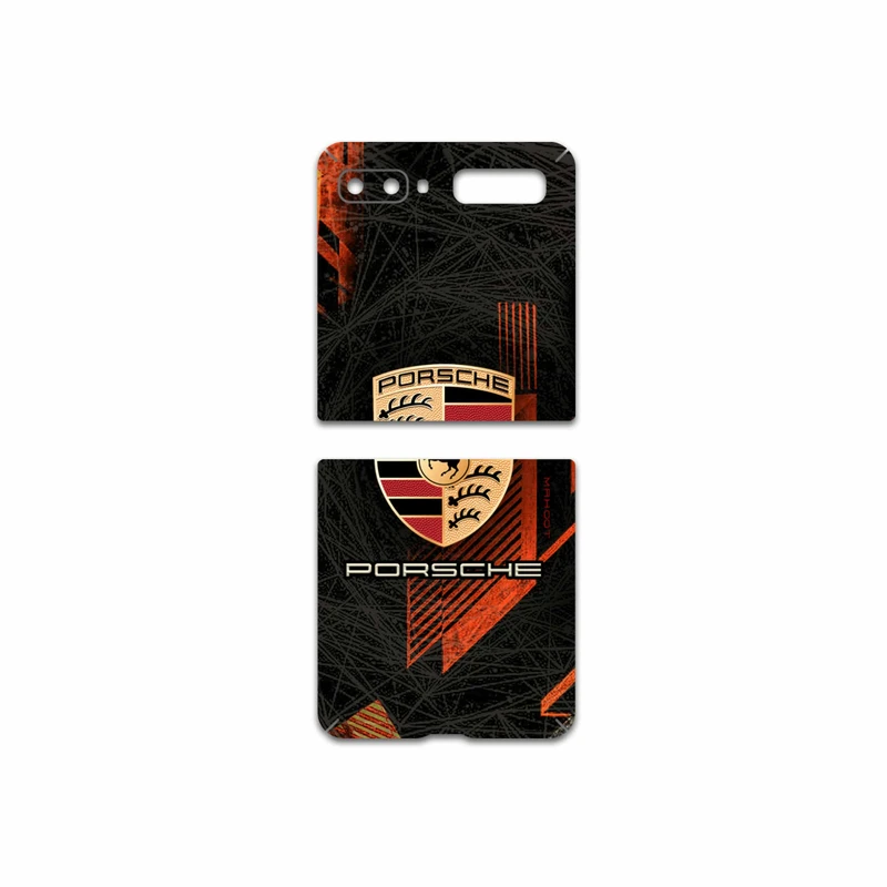 برچسب پوششی ماهوت مدل Porsche-Logo مناسب برای گوشی موبایل سامسونگ Galaxy Z Flip