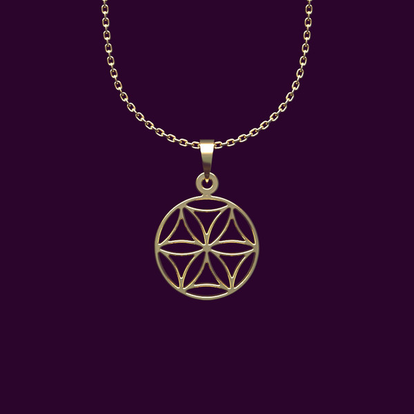 گردنبند طلا 18 عیار زنانه مدوپد مدل ستاره کد OO2-1-1023