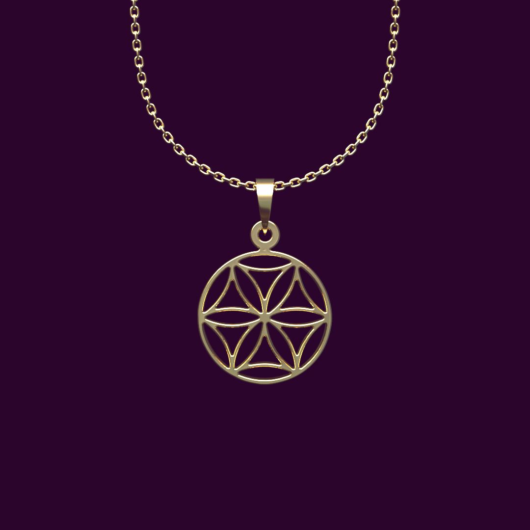 گردنبند طلا 18 عیار زنانه مدوپد مدل ستاره کد OO2-1-1023 - - 1