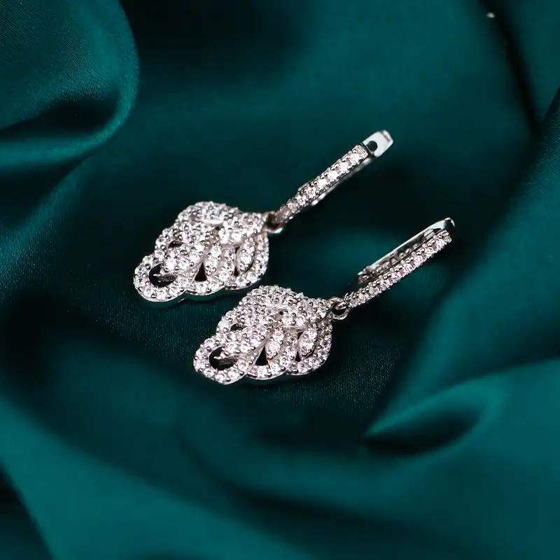 گوشواره نقره زنانه جی تی ای مدل جی نایس