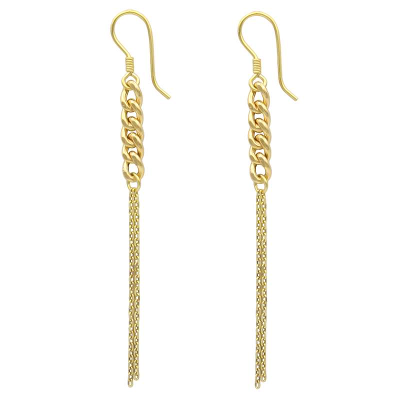 گوشواره طلا 18 عیار زنانه مانچو کد efgs021