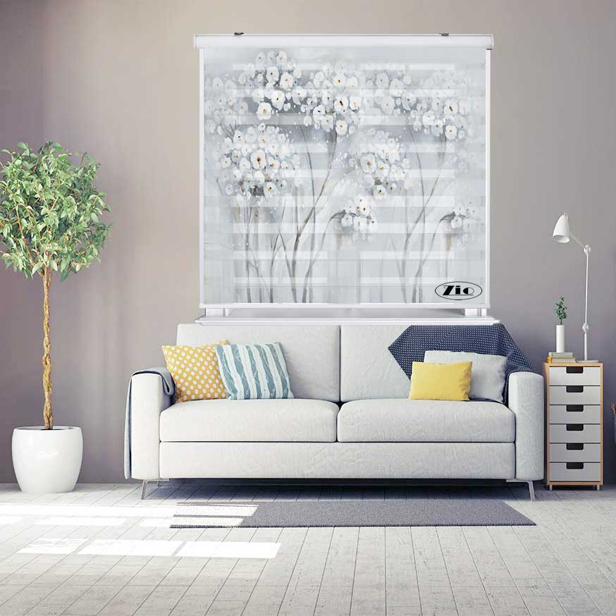 پرده زبرا زیو کد 3D1460 سایز 150X150 سانتی متر