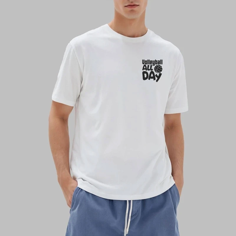 تی‌شرت آستین کوتاه مردانه مدل آدریان طرح Volleyball All Day کد WH.2001