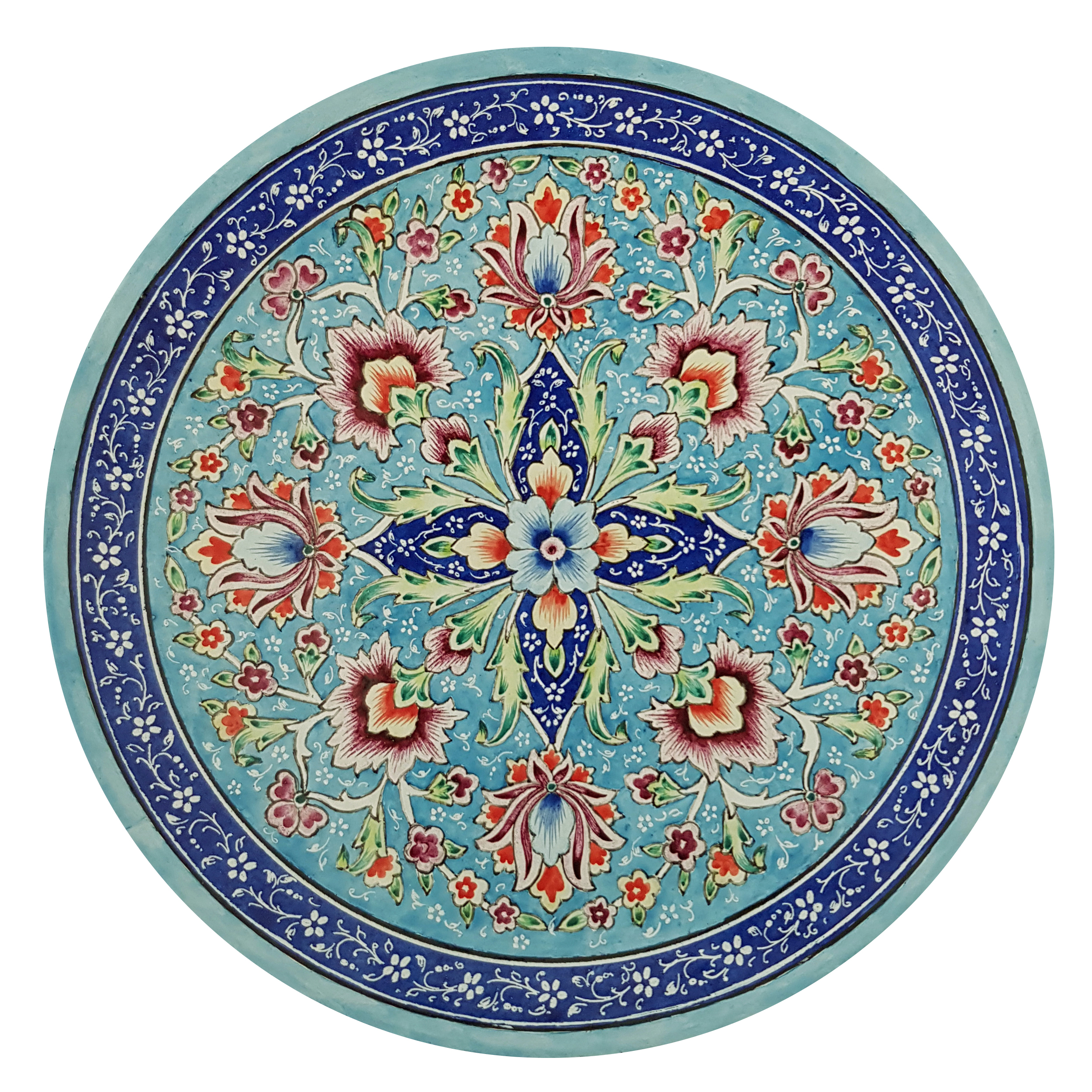 بشقاب میناکاری مدل ویونا کد ۱۰۰۷