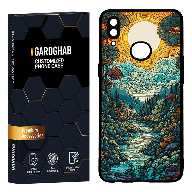 کاور گارد قاب مدل دور ژله ای هنری مناسب برای گوشی موبایل سامسونگ Galaxy A10s