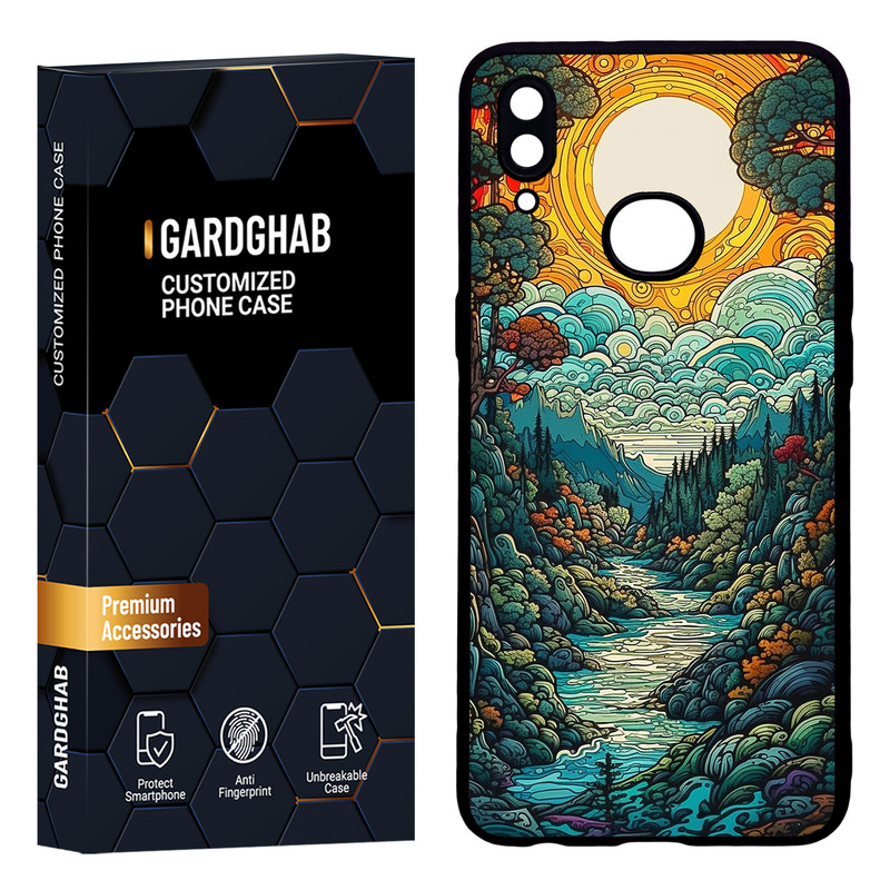 کاور گارد قاب مدل دور ژله ای هنری مناسب برای گوشی موبایل سامسونگ Galaxy A10s