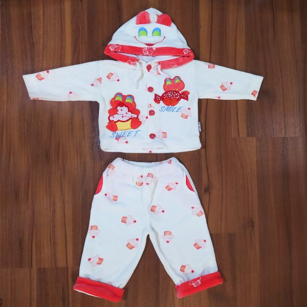 ست سویشرت و شلوار نوزادی پوشانک طرح بستنی کد Su10