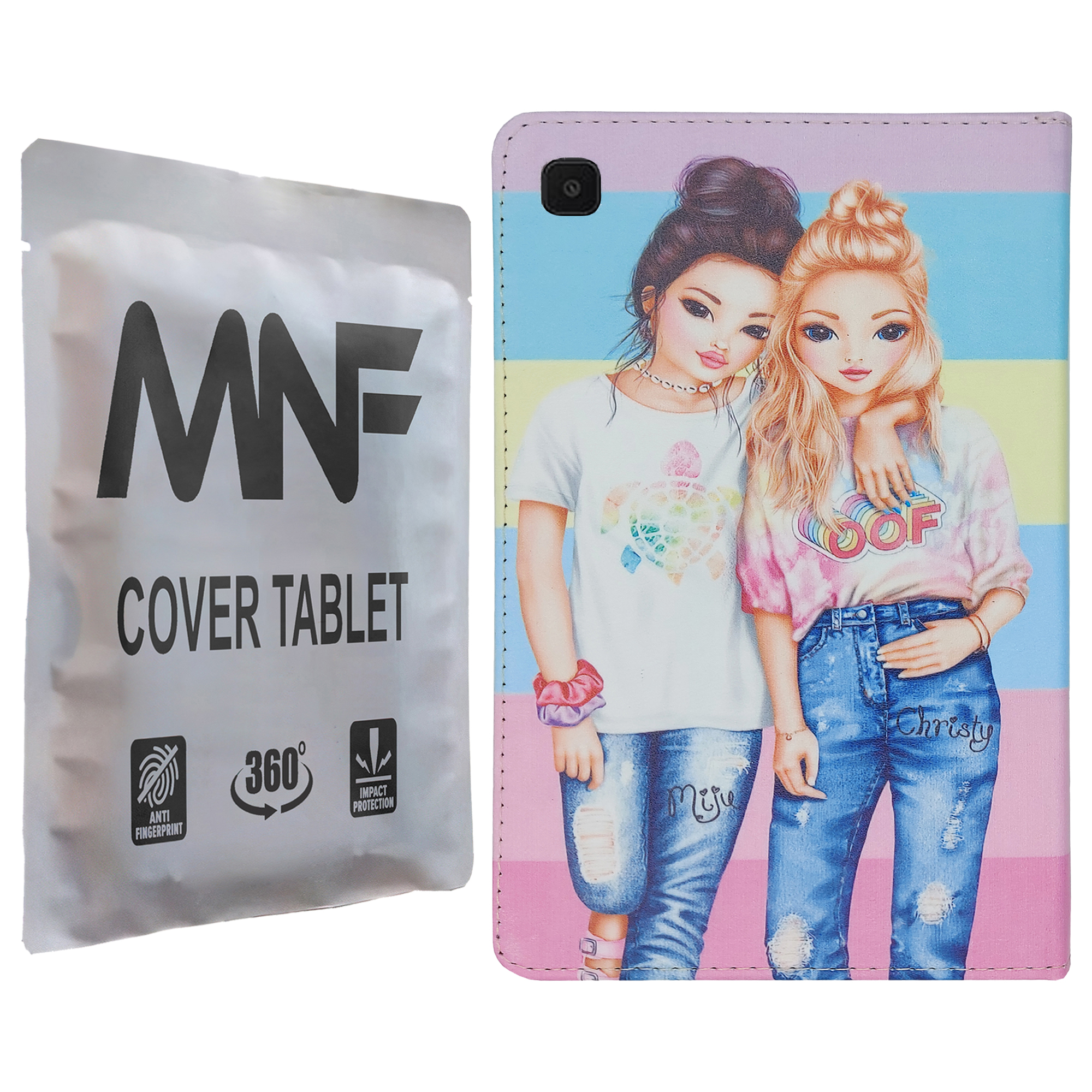 کیف کلاسوری ام ان اف طرح دختر های فانتزی کد M-221 مناسب برای تبلت سامسونگ Galaxy Tab A 8.0 2019 T290 / T295