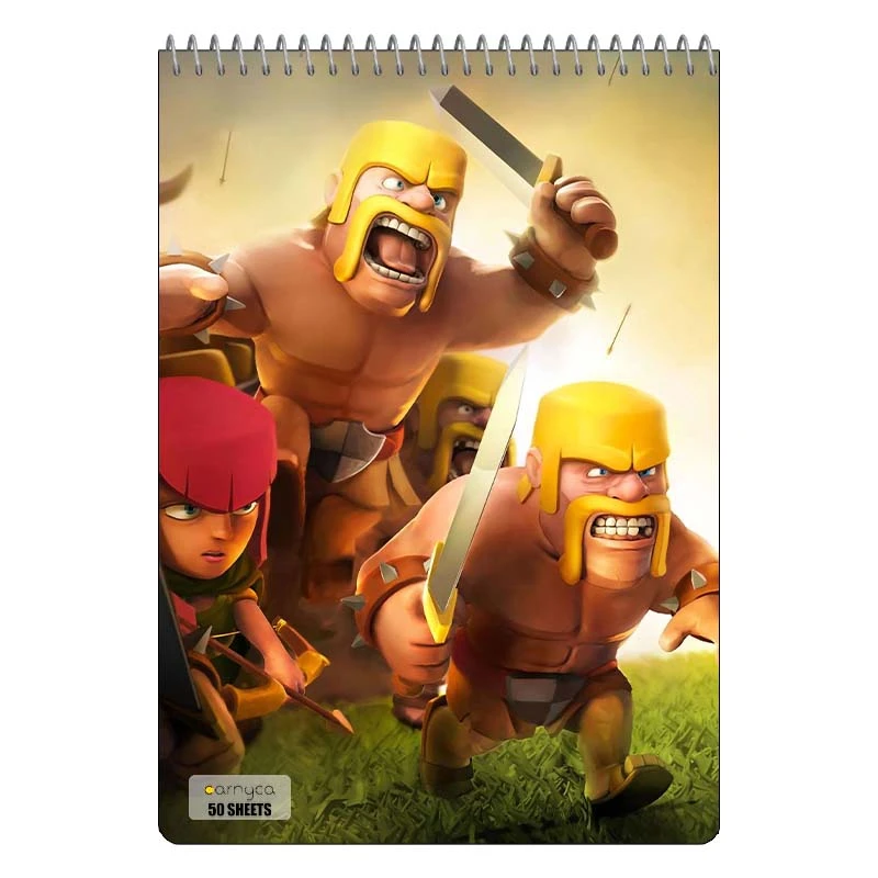 دفتر نقاشی 50 برگ سیمی کارنیکا طرح کلش اف کلنز Clash of Clans کد 65361