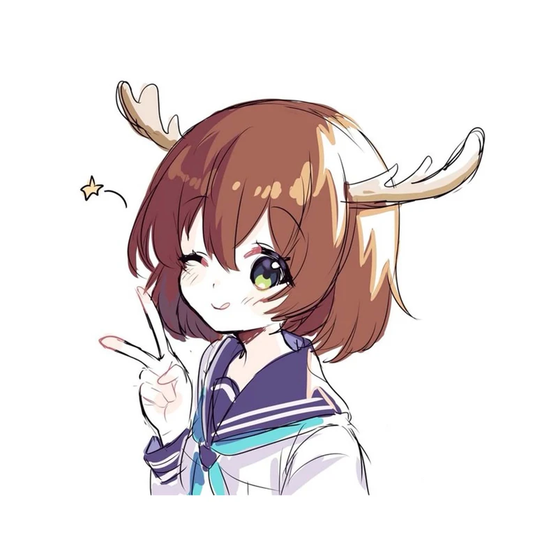 استیکر لپ تاپ و موبایل مدل انیمه طرح نوکوتان دوست گوزن من نوکو شیکانوکو My Deer Friend Nokotan Noko Shikanoko کد 3660