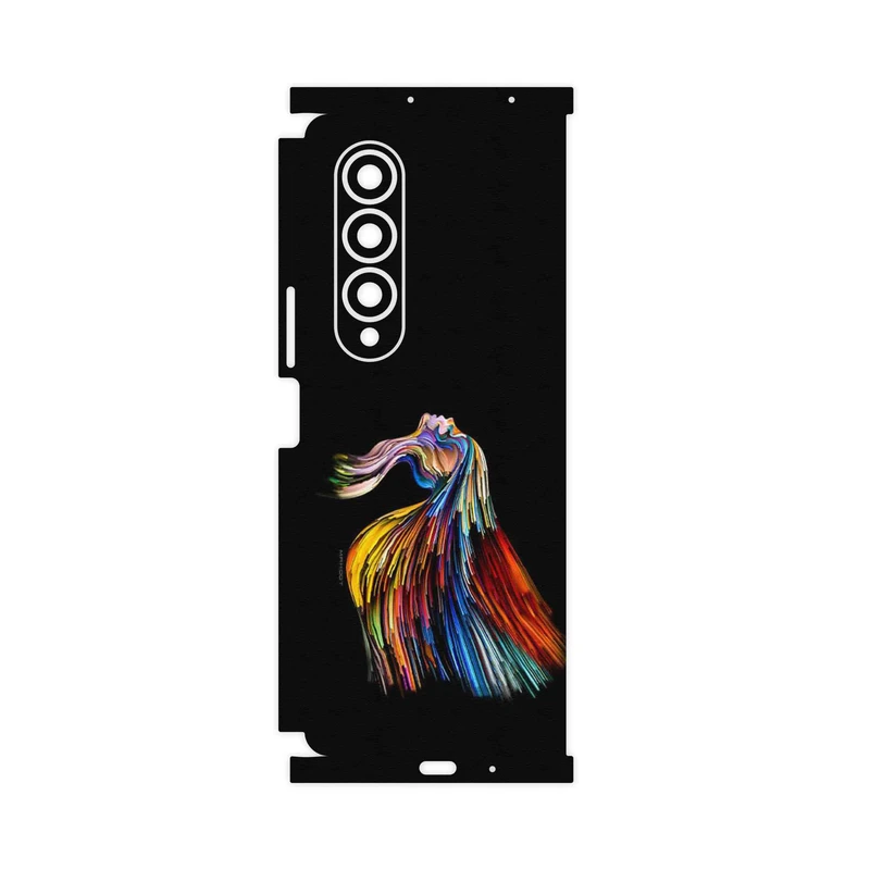 برچسب پوششی ماهوت مدل Rainbow Hair Digital Art-FullSkin مناسب برای گوشی موبایل سامسونگ Galaxy Z Fold4