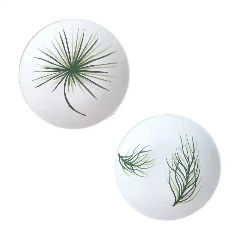 بشقاب سرامیکی مدل برگ کد BM25 مجموعه 4 عددی