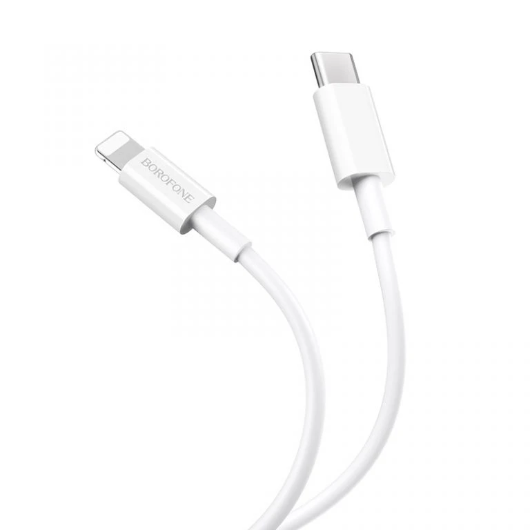 کابل تبدیل USB-C به لایتنینگ بروفون مدل bx36 طول 1 متر