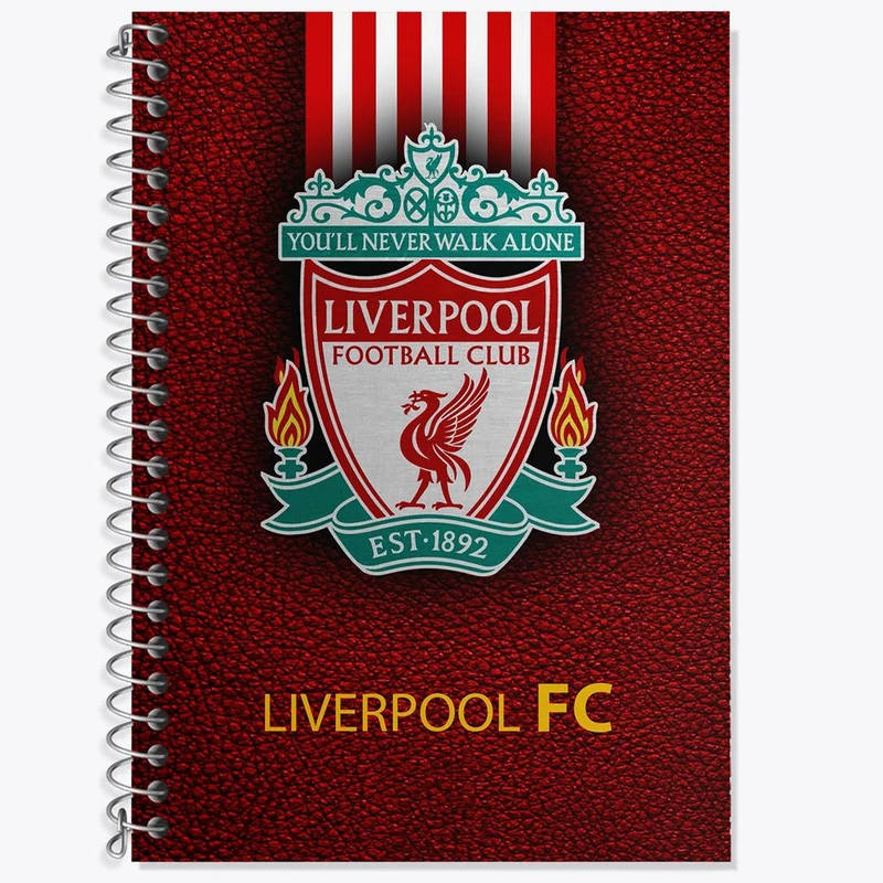 دفتر زبان 50 برگ خندالو مدل دو خط طرح باشگاه لیورپول کد 26969