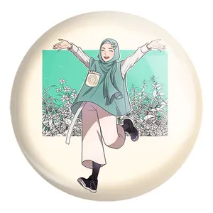 پیکسل خندالو طرح دخترانه باحجاب کد 25992 مدل بزرگ