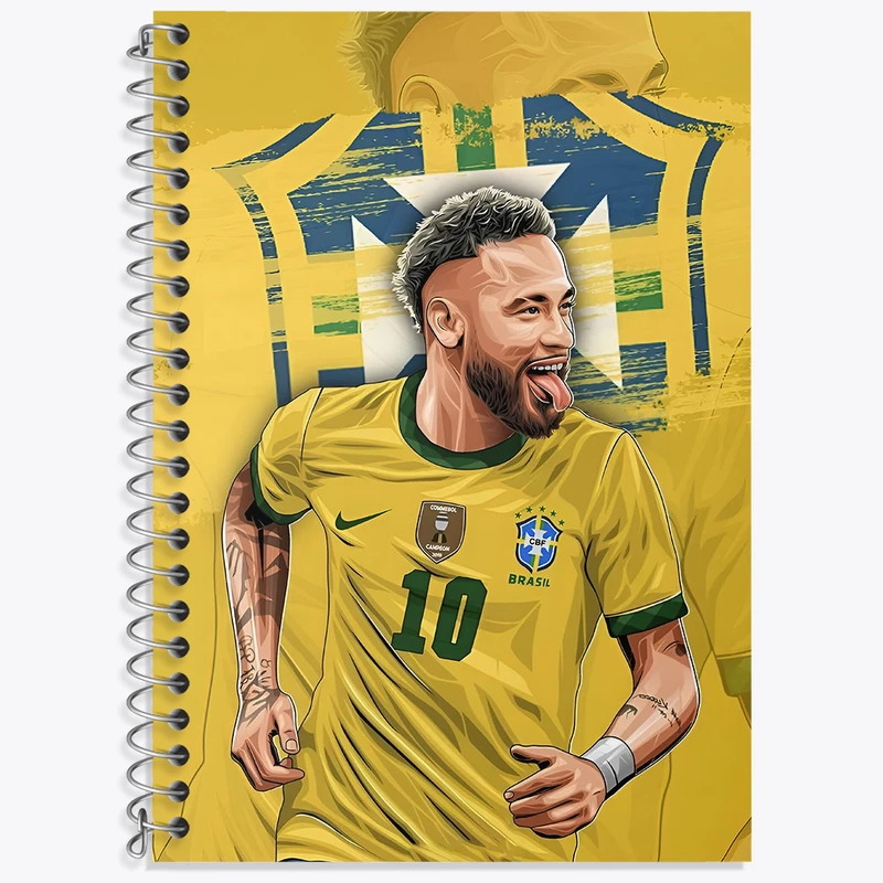 دفتر زبان 50 برگ خندالو مدل دو خط طرح نیمار جونیور کد N2811