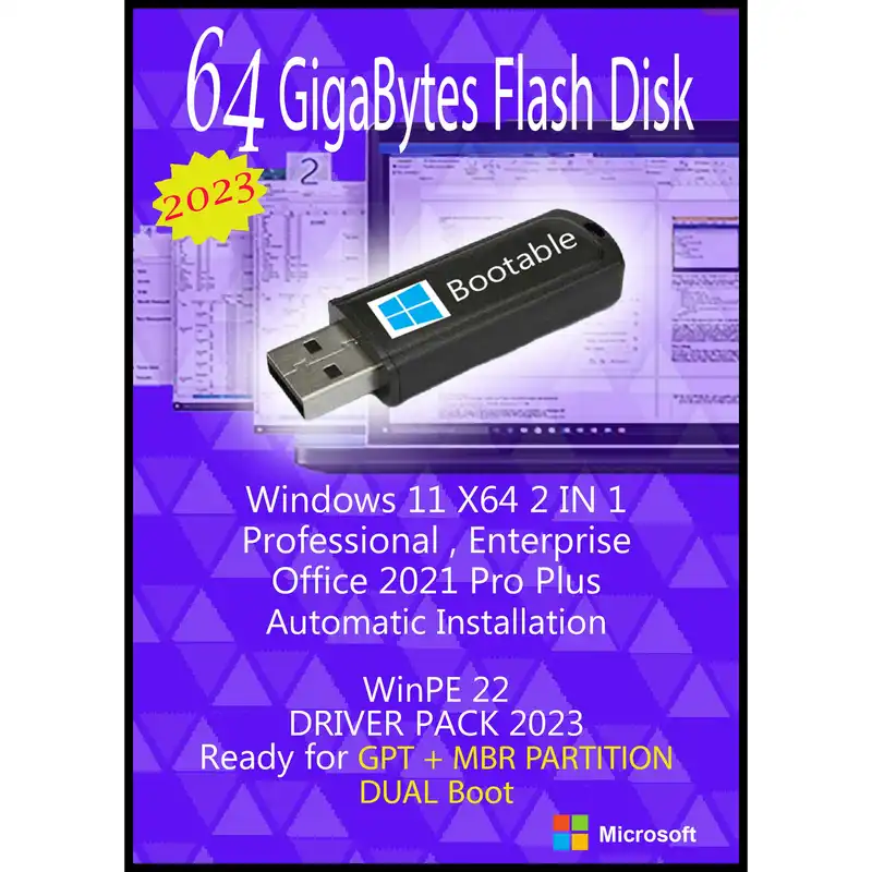 سیستم عامل Windows 11 Pro. Ent. X64 2023 - Office 2021 - Driver Pack نشر مایکروسافت