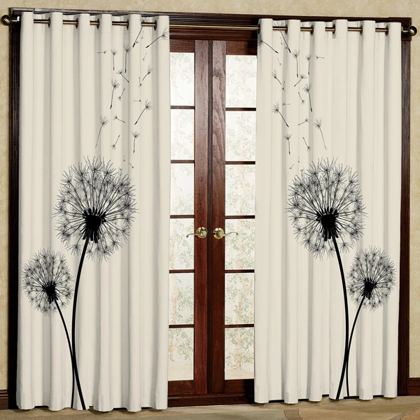 پرده مدل قاصدک چاپی هازان پانچی کد 427 سایز 200x140 سانتی متر