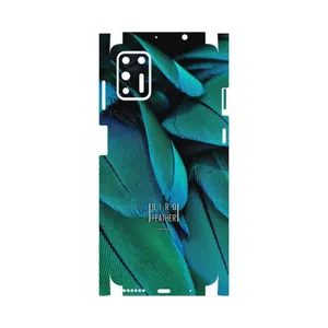 MAHOOT Green Feather-FullSkin Cover Sticker for Motorola Moto G9 Plus